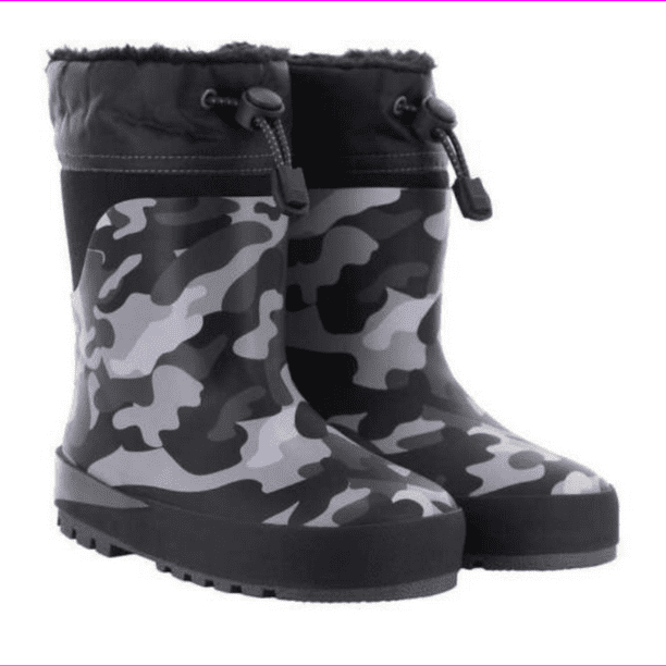 Western Chief Boys' Neoprene Rain Winter Boot Black Camo Youth pick Size New